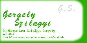 gergely szilagyi business card